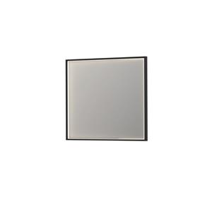 INK Spiegel  SP19 Rechthoek In Stalen Kader Met Indirecte Colour Changing LED Verlichting 90 x 4 x 80 cm Mat Zwart