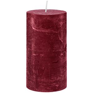 Gala Rustieke stompkaars Garland (8x15 cm); 8x15 cm (ØxH); bordeaux; rond; 6 stuk / verpakking