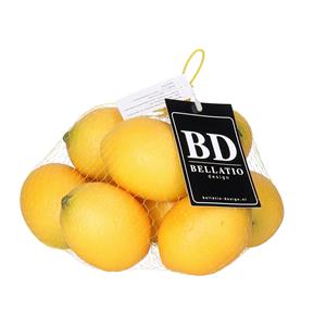 Bellatio Design Kunstfruit citroenen - 10x - geel - 7 cm - namaak/nep fruit - kunststof fruitschaal decoratie -
