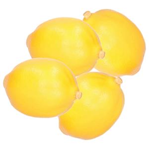 Esschert Design kunstfruit decofruit - 4x - citroen/citroenen - ongeveer 6 cm - geel -