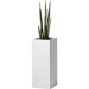 Plantenbak, heuphoog, voor 1 plant, oud wit
