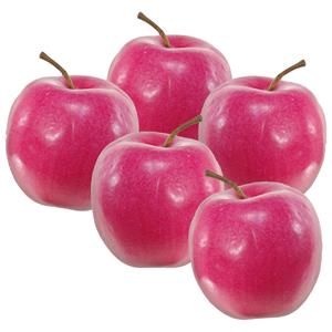 Merkloos Kunstfruit decofruit - 5x - appel/appels - ongeveer 8 cm - rood -