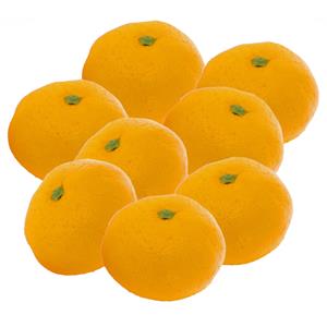 TopArt Design kunstfruit - 8x - mandarijn - citrusvrucht - deco food - oranje - D5 cm -