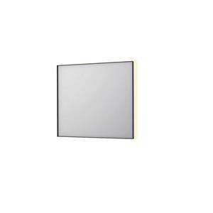 INK Spiegel  SP32 90x4x80 cm Incl. Indirect LED-Verlichting Rondom en Spiegelverwarming Geborsteld Metal Black