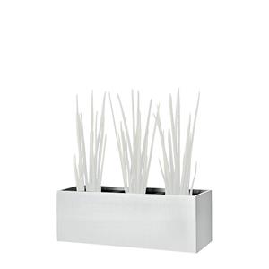 Plantenbak, kniehoog, voor 3 planten, lichtgrijs