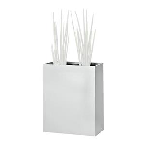 Plantenbak, heuphoog, voor 2 planten, lichtgrijs