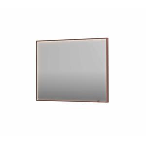INK Spiegel  SP19 100x4x80 cm incl. direct LED-Verlichting Rondom en Spiegelverwarming Geborsteld Koper