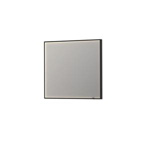INK Spiegel  SP19 Rechthoek In Stalen Kader Met Indirecte Colour Changing LED Verlichting 100 x 4 x 80 cm Mat Zwart