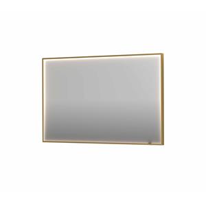 INK Spiegel  SP19 120x4x80 cm incl. direct LED-Verlichting Rondom en Spiegelverwarming Geborsteld Mat Goud