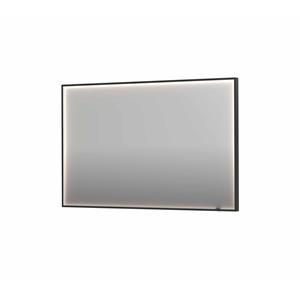 INK Spiegel  SP19 120x4x80 cm incl. direct LED-Verlichting Rondom en Spiegelverwarming Geborsteld Metal Black