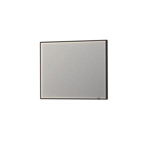 INK Spiegel  SP19 Rechthoek In Stalen Kader Met Indirecte Colour Changing LED Verlichting 120 x 4 x 80 cm Mat Zwart