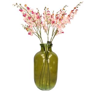 Mica Decorations Kunstbloem Orchidee tak - 5x - lichtroze - 75 cm - Kunst zijdebloemen -