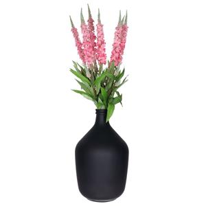 Bellatio Design Kunstbloem Ridderspoor/delphinium - 8x - 76 cm - lichtroze - kunst zijdebloemen -