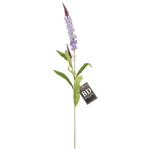 Bellatio Design Kunstbloem Ridderspoor/delphinium - 8x - 76 cm - paars - kunst zijdebloemen -