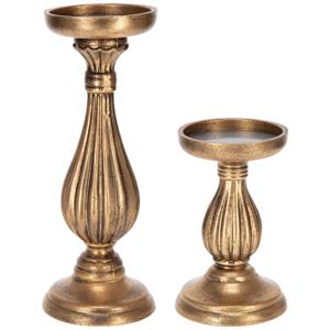 Kandelaarset Thandi 2-delig; 10.8x28 cm (ØxH); goud
