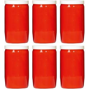 SPAAS Grafkaars/gedenklicht - 6x - rood - 7 x 18 cm - 9 dagen brandtijd -