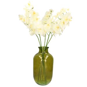 Mica Decorations Kunstbloemen boeket Orchidee - 5 stelen - wit - 71 cm - Kunst zijdebloemen -