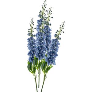 Bellatio Design Kunstbloem Ridderspoor/delphinium Roland - 5x - 87 cm - blauw - kunst zijdebloemen -