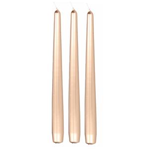 Enlightening Candles Dinerkaarsen - 24x stuks - licht goud - 8 branduren - 25 cm - kandelaar kaarsen -