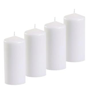 Merkloos 8x Stompkaarsen wit 10 cm -