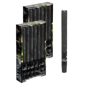 SPAAS Dinerkaarsen rustiek - zwart - 24x - 25 cm - 10 branduren - huishoudkaarsen -