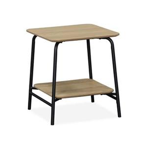 Sweeek  Nachtkastje, houtdecor, stalen structuur