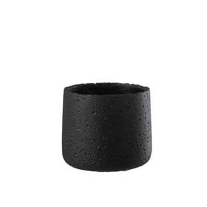 J-Line Bloempot Potine Cement Zwart Medium