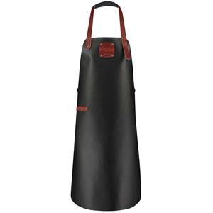 Witloft Leren schort classic zwart | XL | Zwart / Cognac | Leer