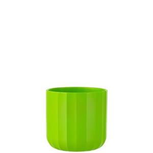 J-Line bloempot Summer - keramiek - groen - large - 2 stuks