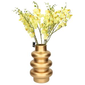 Mica Decorations Kunstbloemen boeket Orchidee - 8 stelen - lichtgeel - 75 cm - Kunst zijdebloemen -
