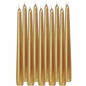 Trend Candles Dinerkaarsen/kandelaarkaarsen Cello - 24x stuks - goud - Gotisch - 25 cm -