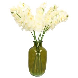 Mica Decorations Kunstbloemen boeket Orchidee - 8 stelen - wit - 71 cm - Kunst zijdebloemen -