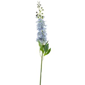 Bellatio Design Kunstbloemen boeket Ridderspoor/delphinium Roland - 8x - 87 cm - licht blauw - kunst zijdebloemen -