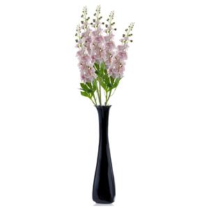 Bellatio Design Kunstbloemen boeket Ridderspoor/delphinium Roland - 8x - 87 cm - licht roze - kunst zijdebloemen -