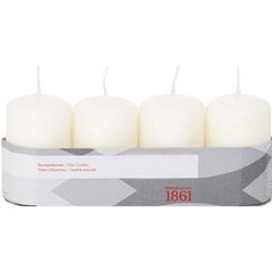 Trend Candles Cilinderkaarsen/stompkaarsen - set 20x - ivoorwit - 5 x 8 cm - 18 branduren -