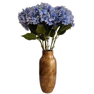 DK Design Kunstbloemen boeket Hortensias - 8 stelen - lichtblauw - 109 cm - Kunst zijdebloemen -