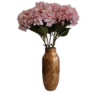 DK Design Kunstbloemen boeket Hortensias - 8 stelen - lichtroze - 109 cm - Kunst zijdebloemen -