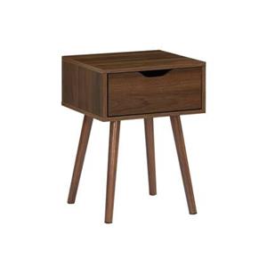 Sweeek  Nachtkastje in walnootkleurig hout, 1 lade