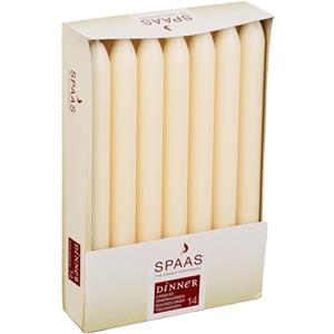 SPAAS 56x Ivoorwitte dinerkaarsen 22 cm 8 branduren -