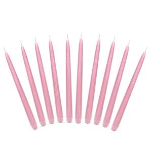 Merkloos Partydeco Dinerkaarsen - lichtroze - 40x stuks - 24 cm - 5 Branduren - Kandelaar kaarsen -