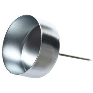 Decoris Kerststukjes theelichthouders zilver 4 stuks -