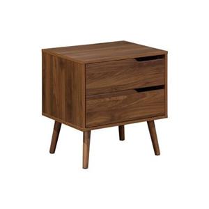 Sweeek  Nachtkastje, walnoot gebeitst houtdecor, 2 laden