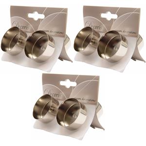Merkloos 12x Kerststukjes theelichthouders zilver -