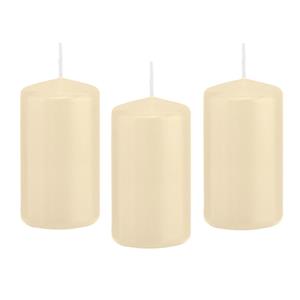 Trend Candles 10x Cremewitte cilinderkaars/stompkaars 6 x 12 cm branduren -