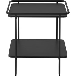 Giga Living  Nachtkastje Zwart Metaal - 45x45x44,3cm - Yuba