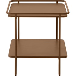 Giga Living  Nachtkastje Oranje Metaal - 45x45x44,3cm - Yuba