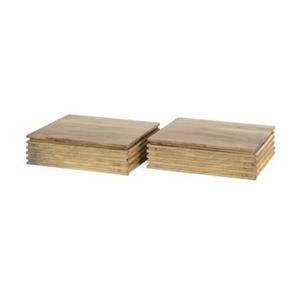 Giga Meubel  Nachtkastje Naturel Acaciahout - Set van 2 - 30x25x8cm