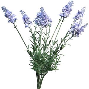Bellatio Design kunstbloem bos Lavendel/Lavendula - cm - blauw - kunst zijdebloem -