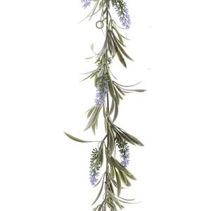 Decoris Lichtpaarse lavendel kunsttak kunstplanten slinger 180 cm -