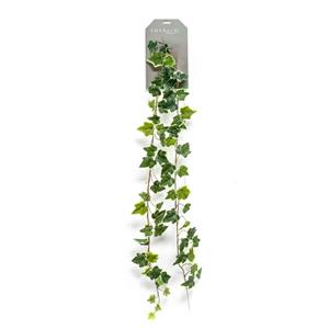 Emerald kunstplant/hangplant slinger - Klimop/hedera - groen/wit - 180 cm lang -